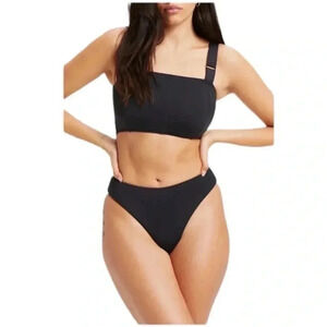 NWT Good American Black Contour Bikini Top, Size 5XL